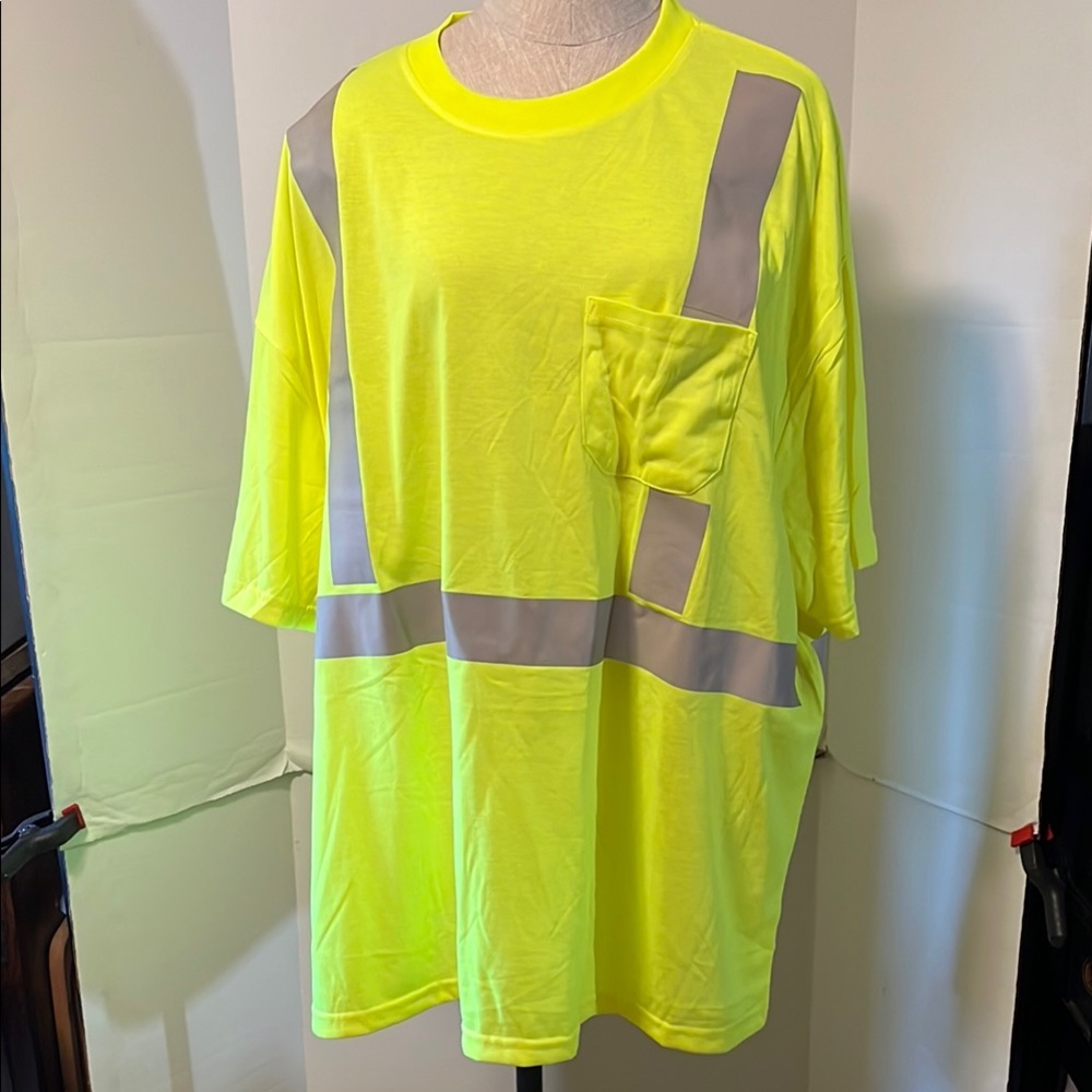 Radians Yellow and Gray Short Sleeve Safety Tees with Reflective Stripes